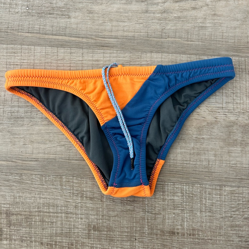 Jolyn Clothing Gray and Orange Bikini Bottom